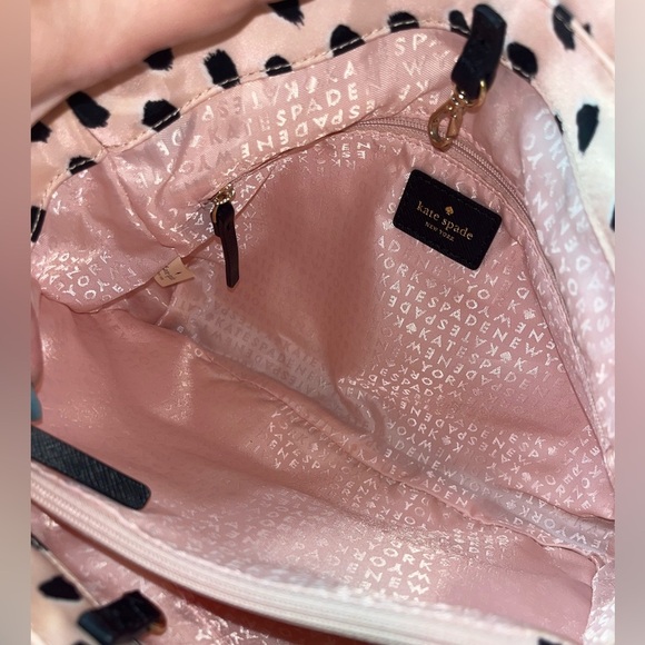 Kate Spade New York Loden Blake Avenue Flamingo Dot, Black/Pink Satchel NWOT - Picture 7 of 13